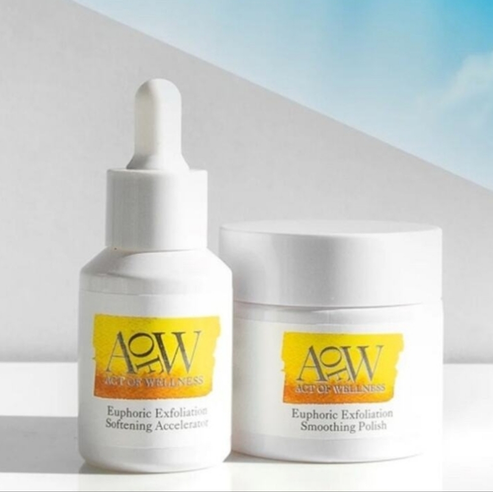Act of Wellness Euphoric Polish Plus Exfoliator Two Piece Set NIB